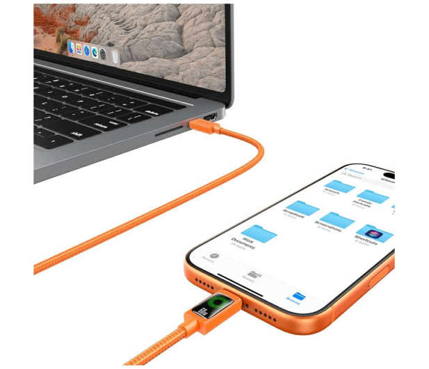 USAMS Kabel PD 60W USB-C/USB-C 1,2m pomarańczowy - 1569113 - zdjęcie 10